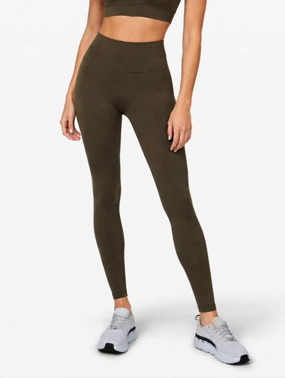 Lululemon Keep The Heat Thermal 28" Leggings In Olive Green Size 2